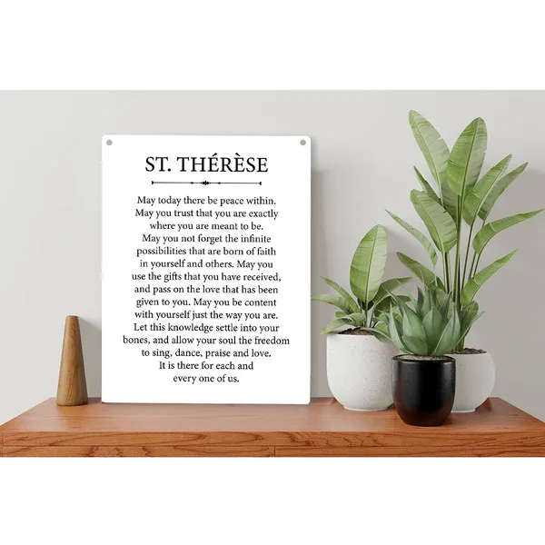 Multicolor_May_Today_There_Be_Peace_Within_Wood_Sign_Inspirational_St._Therese_Quote_Wooden_Signs_Rustic_Hanging_Plaque_Home_Wall_Art_"8_X_10",_Perfect_Christian_Sign_Wall_Decor_|_For_Home