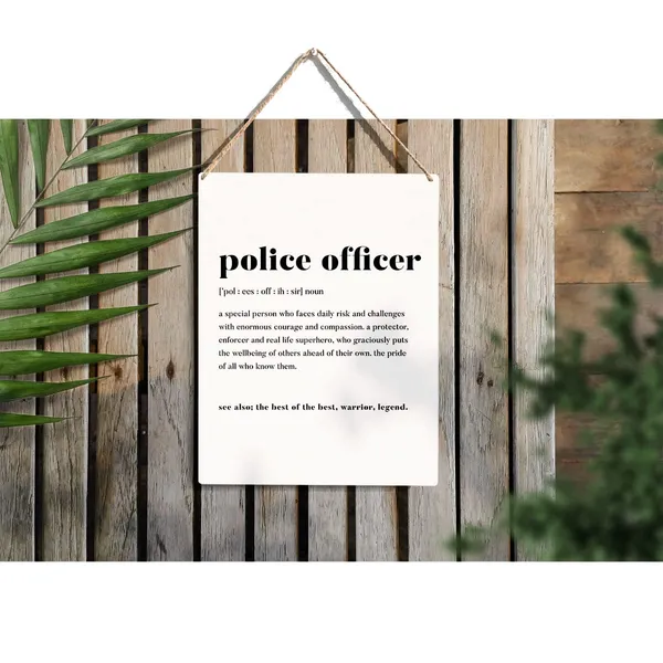 Multicolor_Police_Officer_Definition_Wood_Sign_Modern_Police_Officer_Wooden_Signs_Rustic_Hanging_Plaque_Home_Wall_Art_"8_X_10",_Perfect_Sign_Wall_Decor_|_For_Home_Office