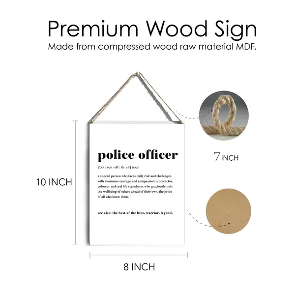 Multicolor_Police_Officer_Definition_Wood_Sign_Modern_Police_Officer_Wooden_Signs_Rustic_Hanging_Plaque_Home_Wall_Art_"8_X_10",_Perfect_Sign_Wall_Decor_|_For_Home_Office