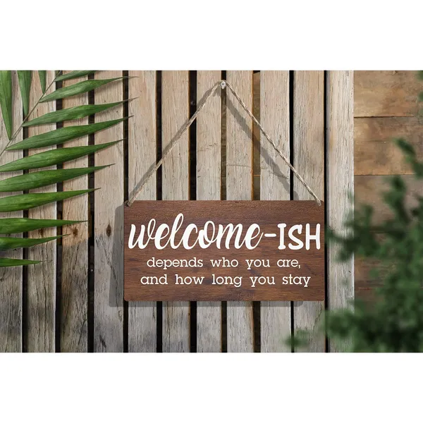 Multicolor_Welcome_Wood_Sign_Front_Door_Wooden_Signs_Rustic_Hanging_Plaque_Home_Wall_Art_12"_X_6"_Sign_Wall_Decor_|_For_Home_Porch