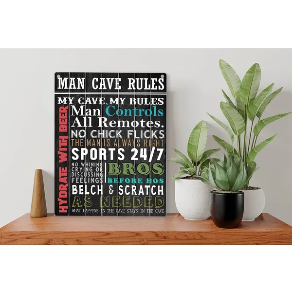 Multicolor_Man_Cave_Rules_No_Whining_Crying_Or_Discussing_Feelings_Wood_Sign_Man_Cave_Wooden_Signs_Rustic_Hanging_Plaque_Home_Wall_Art_8"_X_10"_Sign_Wall_Decor_|_For_Home