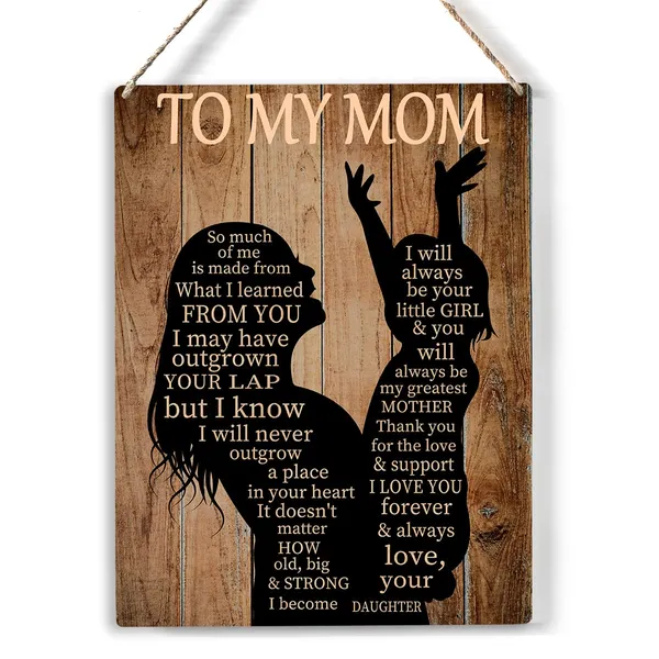 Multicolor_Rustic_Mom_Wood_Sign_I_Love_You_|_Forever_And_Always_Mom_Wooden_Signs_Hanging_Plaque_Home_Wall_Art_"8_X_10",_Perfect_Mother_Sign_Wall_Decor_|_For_Home_Bedroom