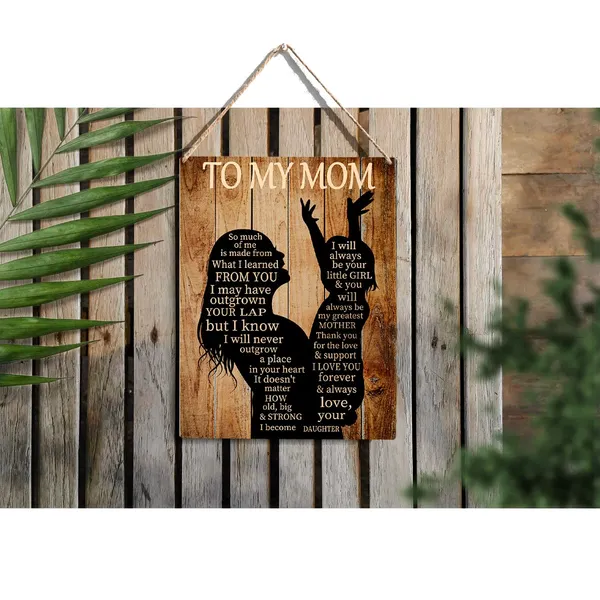 Multicolor_Rustic_Mom_Wood_Sign_I_Love_You_|_Forever_And_Always_Mom_Wooden_Signs_Hanging_Plaque_Home_Wall_Art_"8_X_10",_Perfect_Mother_Sign_Wall_Decor_|_For_Home_Bedroom