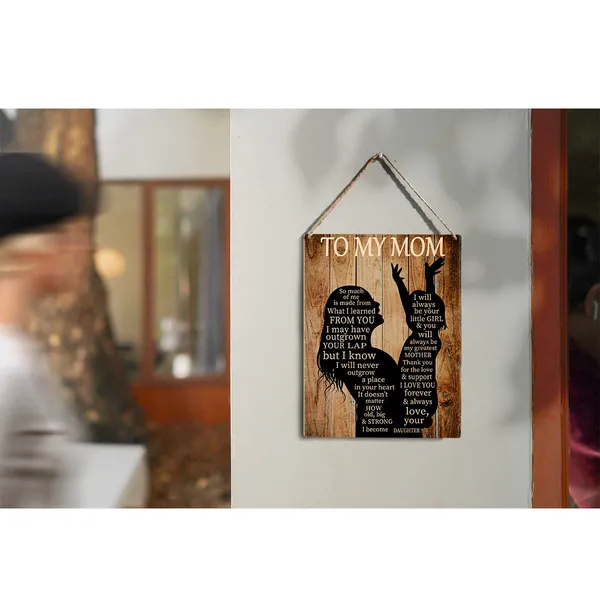 Multicolor_Rustic_Mom_Wood_Sign_I_Love_You_|_Forever_And_Always_Mom_Wooden_Signs_Hanging_Plaque_Home_Wall_Art_"8_X_10",_Perfect_Mother_Sign_Wall_Decor_|_For_Home_Bedroom