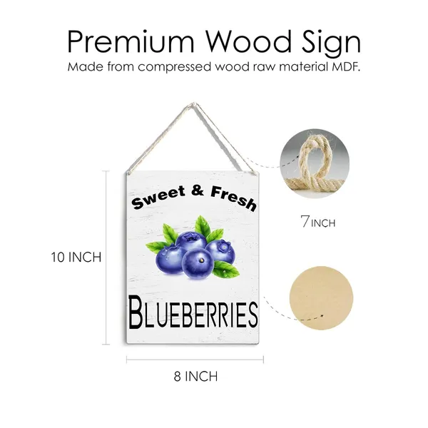 Multicolor_Summer_Blueberry_Wood_Sign_Sweet_And_Fresh_Blueberries_Wooden_Signs_Rustic_Hanging_Plaque_Home_Wall_Art_8"_X_10"_Sign_Wall_Decor_|_For_Home_Kitchen