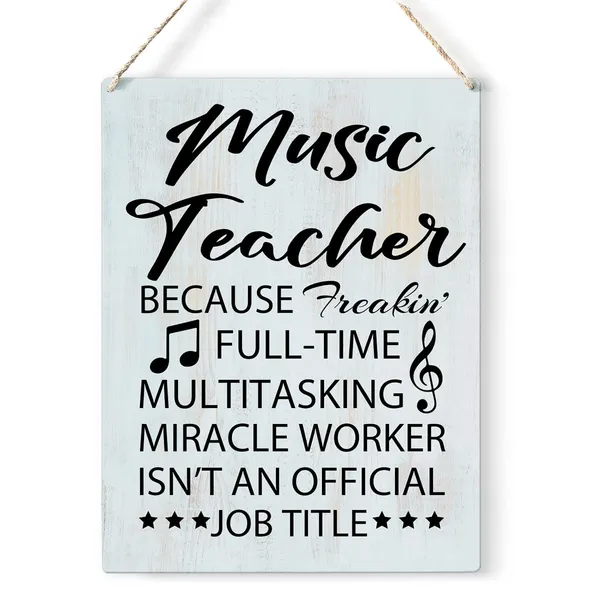Multicolor_Music_Teacher_Quote_Wood_Sign_Music_Teacher_Wooden_Signs_Rustic_Hanging_Plaque_Home_Wall_Art_8"_X_10"_Sign_Wall_Decor_|_For_Home_Classroom
