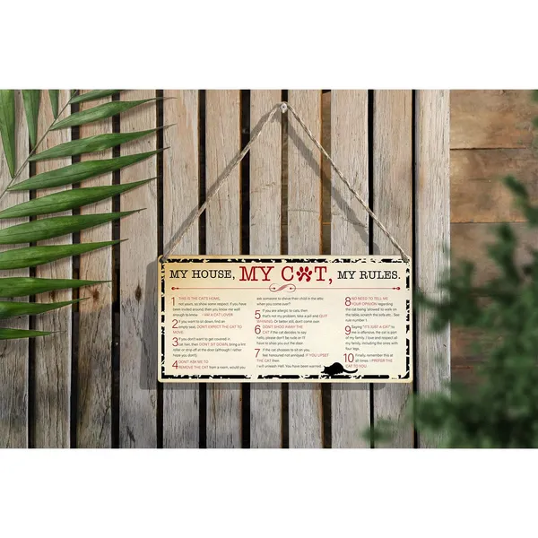 Multicolor_My_House_My_Cat_My_Rules_Quote_Wood_Sign_Cat_Lovers_Wooden_Signs_Rustic_Hanging_Plaque_Home_Wall_Art_12"_X_6"_Sign_Wall_Decor_|_For_Home
