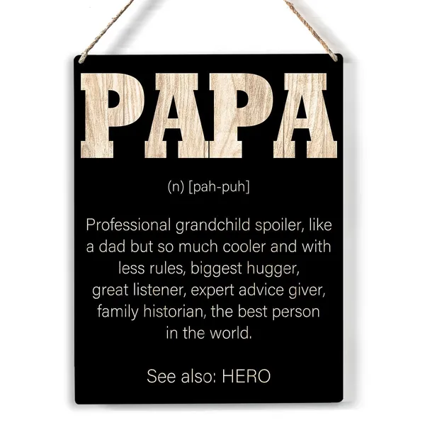 Multicolor_Papa_Wood_Sign_Papa_Definition_Wooden_Signs_Rustic_Hanging_Plaque_Home_Wall_Art_"8_X_10",_Perfect_Father_Sign_Wall_Decor_|_For_Home_Bedroom