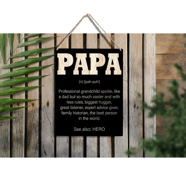 Multicolor_Papa_Wood_Sign_Papa_Definition_Wooden_Signs_Rustic_Hanging_Plaque_Home_Wall_Art_"8_X_10",_Perfect_Father_Sign_Wall_Decor_|_For_Home_Bedroom