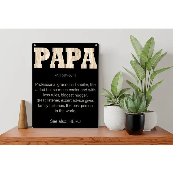 Multicolor_Papa_Wood_Sign_Papa_Definition_Wooden_Signs_Rustic_Hanging_Plaque_Home_Wall_Art_"8_X_10",_Perfect_Father_Sign_Wall_Decor_|_For_Home_Bedroom