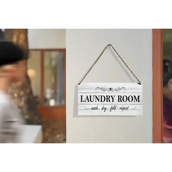Multicolor_Laundry_Room_Wood_Sign_Laundry_Wooden_Signs_Rustic_Hanging_Plaque_Home_Wall_Art_12"_X_6"_Sign_Wall_Decor_|_For_Home