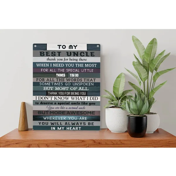 Multicolor_Uncle_Wood_Sign_To_My_Best_Thank_You_|_For_Being_There_Wooden_Signs_Rustic_Hanging_Plaque_Home_Wall_Art_"8_X_10",_Perfect_Father_Sign_Wall_Decor_|_For_Home_Bedroom