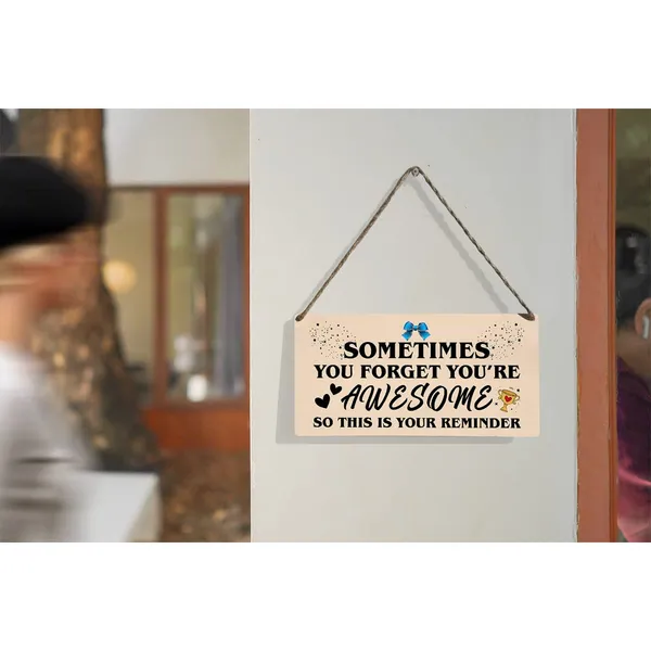 Multicolor_Sometimes_You_|_Forget_That_You_Are_Awesome_Wood_Sign_Inspirational_Quote_Wooden_Signs_Rustic_Hanging_Plaque_Home_Wall_Art_12"_X_6"_Sign_Wall_Decor_|_For_Home_Office
