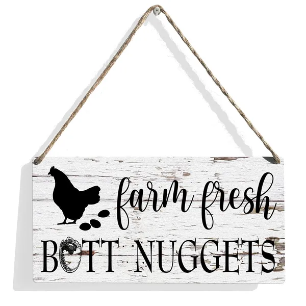 Multicolor_Chicken_Wood_Sign_Farm_Fresh_Chicken_Wooden_Signs_Rustic_Hanging_Plaque_Home_Wall_Art_12"_X_6"_Sign_Wall_Decor_|_For_Home_Kitchen