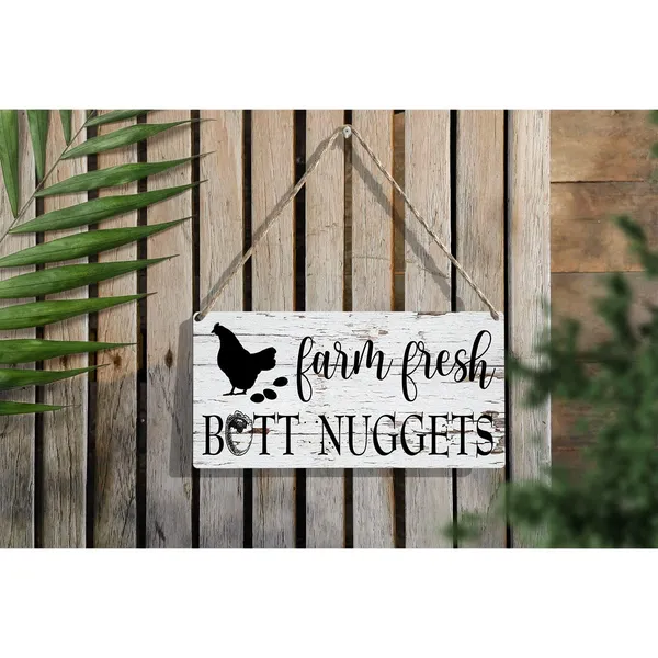 Multicolor_Chicken_Wood_Sign_Farm_Fresh_Chicken_Wooden_Signs_Rustic_Hanging_Plaque_Home_Wall_Art_12"_X_6"_Sign_Wall_Decor_|_For_Home_Kitchen