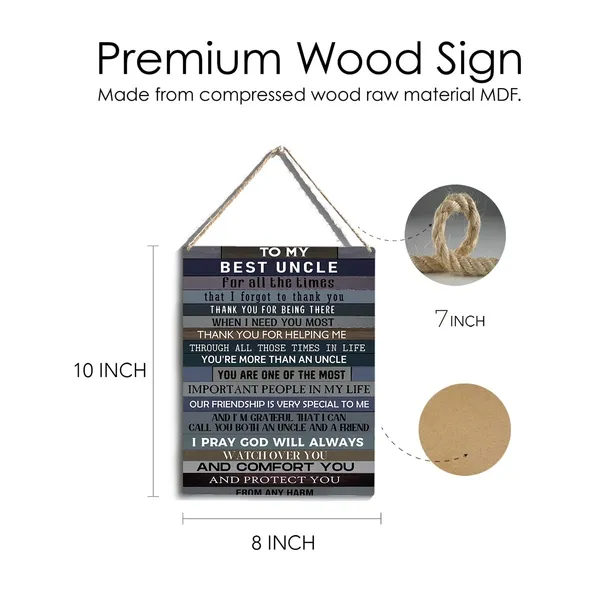 Multicolor_Uncle_Wood_Sign_To_My_Best_Uncle_|_For_All_The_Times_Wooden_Signs_Rustic_Hanging_Plaque_Home_Wall_Art_"8_X_10",_Perfect_Father_Sign_Wall_Decor_|_For_Home_Bedroom