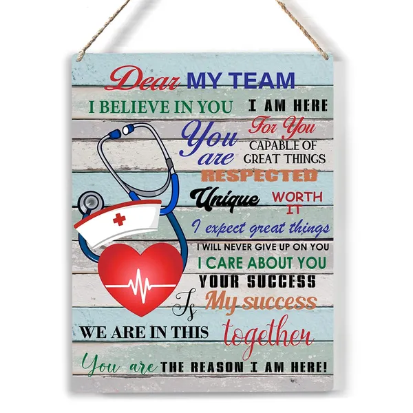 Multicolor_Inspirational_Nurse_Quote_Wood_Sign_Dear_My_Team_I_Believe_In_You_Wooden_Signs_Rustic_Hanging_Plaque_Home_Wall_Art_8"_X_10"_Sign_Wall_Decor_|_For_Home_Office