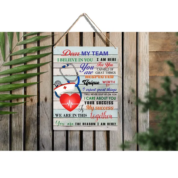Multicolor_Inspirational_Nurse_Quote_Wood_Sign_Dear_My_Team_I_Believe_In_You_Wooden_Signs_Rustic_Hanging_Plaque_Home_Wall_Art_8"_X_10"_Sign_Wall_Decor_|_For_Home_Office