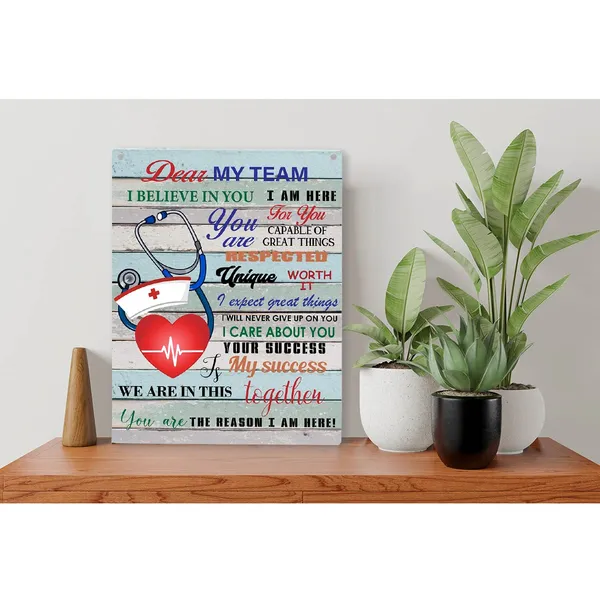 Multicolor_Inspirational_Nurse_Quote_Wood_Sign_Dear_My_Team_I_Believe_In_You_Wooden_Signs_Rustic_Hanging_Plaque_Home_Wall_Art_8"_X_10"_Sign_Wall_Decor_|_For_Home_Office