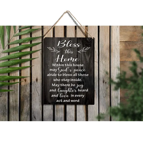Multicolor_Bless_This_Home_Within_This_House_Wood_Sign_Blessing_Quote_Wooden_Signs_Rustic_Housewarming_Hanging_Plaque_Home_Wall_Art_8"_X_10"_Sign_Wall_Decor_|_For_Home