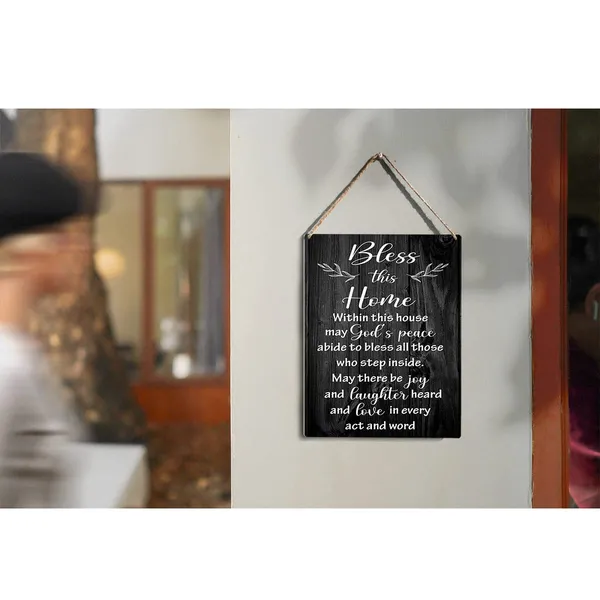 Multicolor_Bless_This_Home_Within_This_House_Wood_Sign_Blessing_Quote_Wooden_Signs_Rustic_Housewarming_Hanging_Plaque_Home_Wall_Art_8"_X_10"_Sign_Wall_Decor_|_For_Home