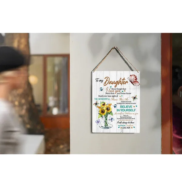Multicolor_To_My_Daughter_I_Love_You_Wood_Sign_Sunflower_Daughter_Wooden_Signs_Rustic_Hanging_Plaque_Home_Wall_Art_8"_X_10"_Sign_Wall_Decor_|_For_Home_Bedroom