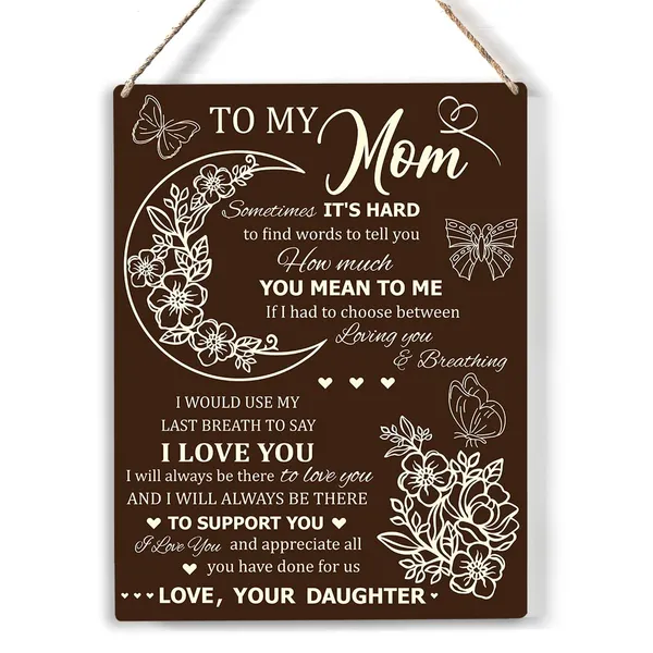 Multicolor_Mother'S_Day_Wood_Sign_To_My_Mom_I_Love_You_Wooden_Signs_Rustic_Hanging_Plaque_Home_Wall_Art_"8_X_10",_Perfect_Mom_Sign_Wall_Decor_|_For_Home_Bedroom