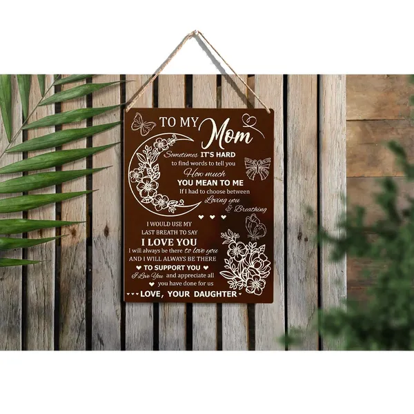Multicolor_Mother'S_Day_Wood_Sign_To_My_Mom_I_Love_You_Wooden_Signs_Rustic_Hanging_Plaque_Home_Wall_Art_"8_X_10",_Perfect_Mom_Sign_Wall_Decor_|_For_Home_Bedroom