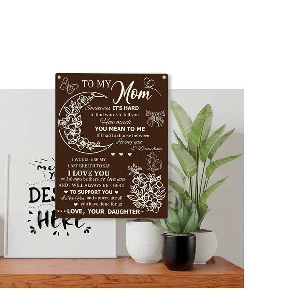 Multicolor_Mother'S_Day_Wood_Sign_To_My_Mom_I_Love_You_Wooden_Signs_Rustic_Hanging_Plaque_Home_Wall_Art_"8_X_10",_Perfect_Mom_Sign_Wall_Decor_|_For_Home_Bedroom