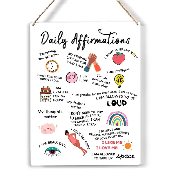 Multicolor_Daily_Affirmations_Wood_Sign_Positive_Wooden_Signs_Rustic_Hanging_Plaque_Home_Office_Wall_Art_"8_X_10"_Sign_Wall_Decor
