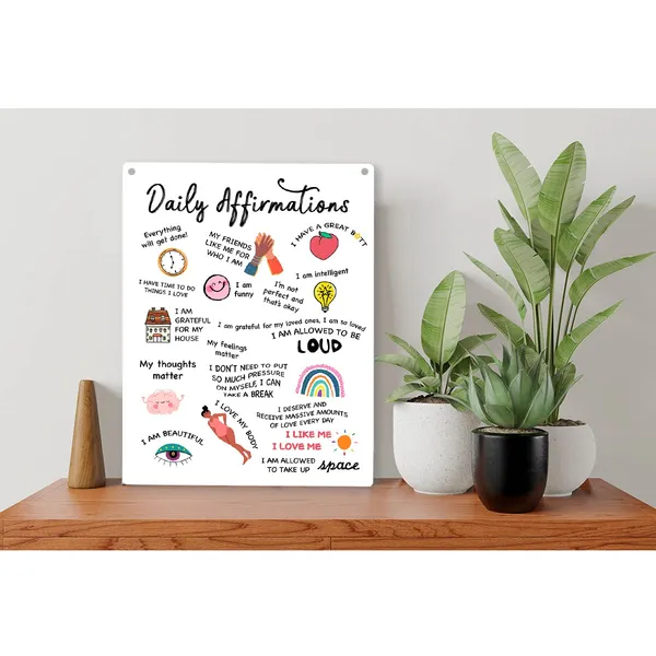 Multicolor_Daily_Affirmations_Wood_Sign_Positive_Wooden_Signs_Rustic_Hanging_Plaque_Home_Office_Wall_Art_"8_X_10"_Sign_Wall_Decor