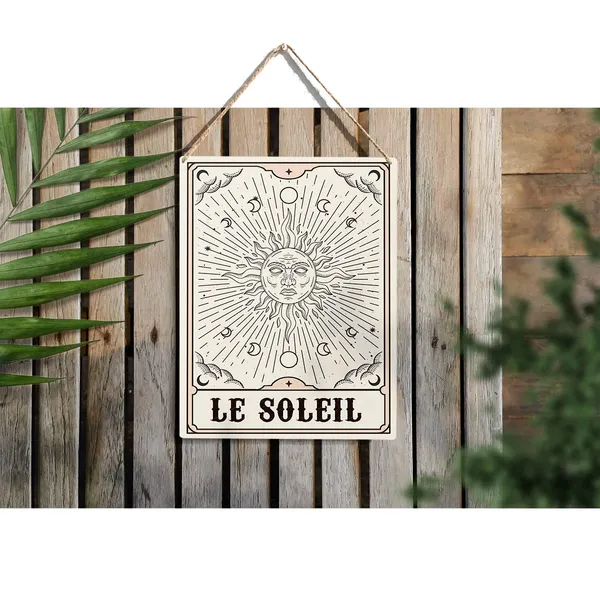 Multicolor_Retro_Tarot_Celestial_Wood_Sign_Boho_Tarot_Card_Sun_Wooden_Signs_Rustic_Hanging_Plaque_Home_Wall_Art_"8_X_10"_Magic_Sign_Wall_Decor_|_For_Home_Bedroom