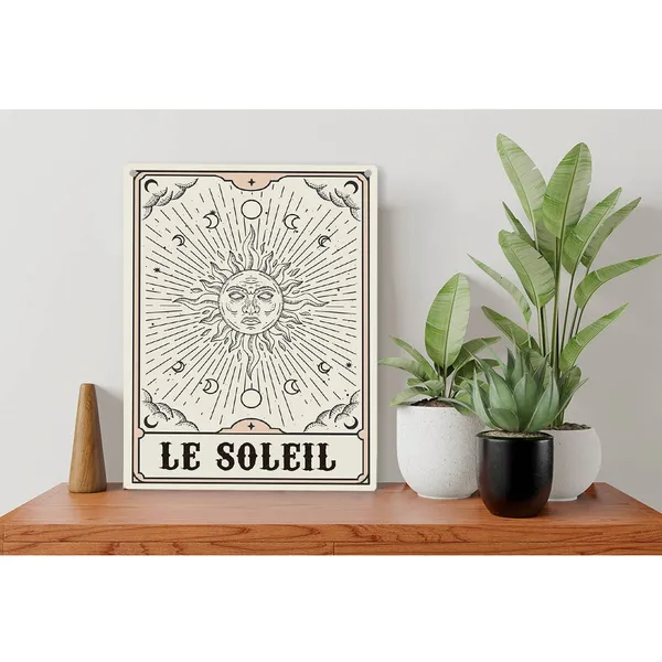Multicolor_Retro_Tarot_Celestial_Wood_Sign_Boho_Tarot_Card_Sun_Wooden_Signs_Rustic_Hanging_Plaque_Home_Wall_Art_"8_X_10"_Magic_Sign_Wall_Decor_|_For_Home_Bedroom