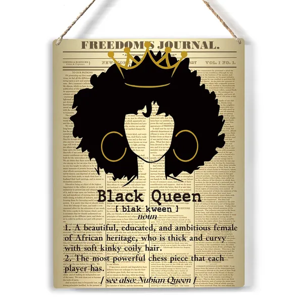 Multicolor_Retro_Black_Queen_Definition_Wood_Sign_Black_Woman_Wooden_Signs_Rustic_Hanging_Plaque_Home_Wall_Art_"8_X_10",_Perfect_Black_Women_Sign_Wall_Decor_|_For_Home_Bedroom