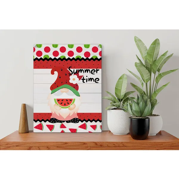 Multicolor_Watermelon_Gnome_Wood_Sign_Summer_Watermelon_Wooden_Signs_Rustic_Hanging_Plaque_Home_Wall_Art_8"_X_10"_Sign_Wall_Decor_|_For_Home_Kitchen