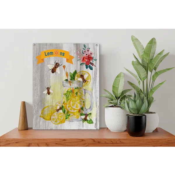 Multicolor_Lemonade_Wood_Sign_Kitchen_Lemon_Wooden_Signs_Rustic_Summer_Hanging_Plaque_Home_Wall_Art_8"_X_10"_Sign_Wall_Decor_|_For_Home_Kitchen