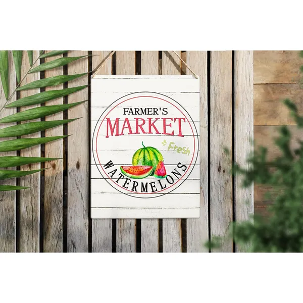 Multicolor_Watermelon_Wood_Sign_Fresh_Watermelons_Wooden_Signs_Rustic_Summer_Hanging_Plaque_Home_Wall_Art_8"_X_10"_Sign_Wall_Decor_|_For_Home_Kitchen