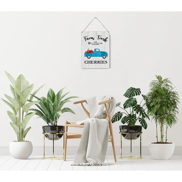 Multicolor_Cherry_Wood_Sign_Cherries_Truck_Wooden_Signs_Rustic_Summer_Hanging_Plaque_Home_Wall_Art_8"_X_10"_Sign_Wall_Decor_|_For_Home_Farmhouse