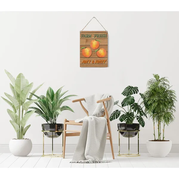 Multicolor_Peach_Wood_Sign_Farm_Fresh_Peaches_Wooden_Signs_Rustic_Summer_Hanging_Plaque_Home_Wall_Art_8"_X_10"_Sign_Wall_Decor_|_For_Home_Kitchen_Farmhouse