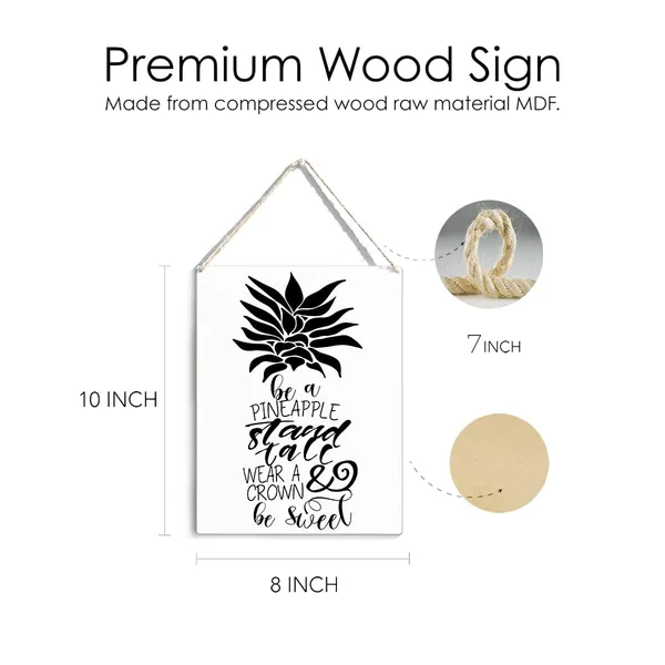 Multicolor_Summer_Pineapple_Wood_Sign_Be_A_Pineapple_Stand_Tall_Wear_A_Crown_Wooden_Signs_Rustic_Hanging_Plaque_Home_Wall_Art_8"_X_10"_Sign_Wall_Decor_|_For_Home_Kitchen