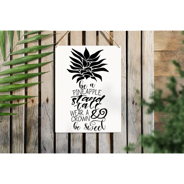 Multicolor_Summer_Pineapple_Wood_Sign_Be_A_Pineapple_Stand_Tall_Wear_A_Crown_Wooden_Signs_Rustic_Hanging_Plaque_Home_Wall_Art_8"_X_10"_Sign_Wall_Decor_|_For_Home_Kitchen