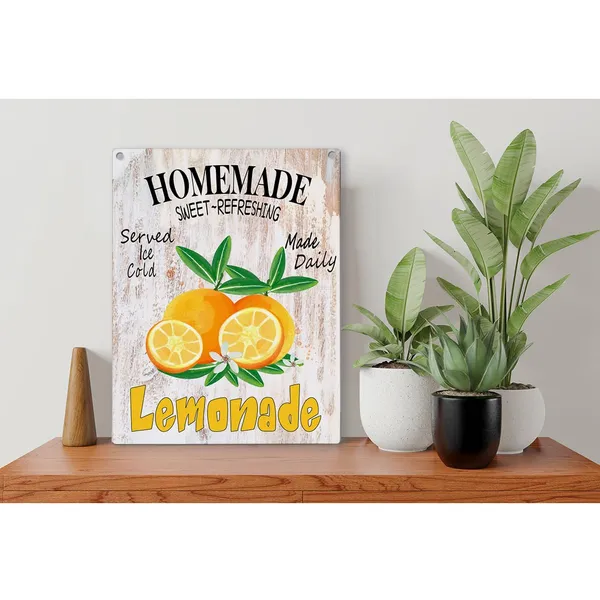 Multicolor_Kitchen_Lemon_Wood_Sign_Homemade_Lemonade_Wooden_Signs_Rustic_Summer_Hanging_Plaque_Home_Wall_Art_8"_X_10"_Sign_Wall_Decor_|_For_Home_Kitchen