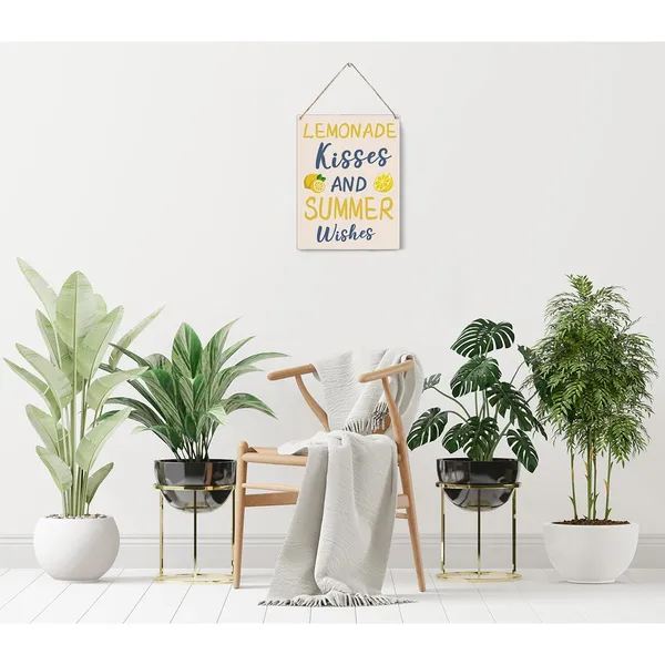 Multicolor_Summer_Lemon_Wood_Sign_Lemonade_Kisses_Wooden_Signs_Rustic_Hanging_Plaque_Home_Wall_Art_8"_X_10"_Sign_Wall_Decor_|_For_Home_Kitchen
