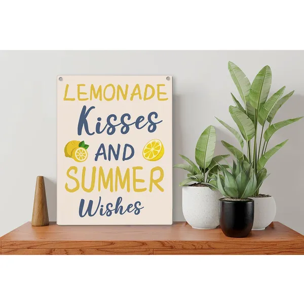 Multicolor_Summer_Lemon_Wood_Sign_Lemonade_Kisses_Wooden_Signs_Rustic_Hanging_Plaque_Home_Wall_Art_8"_X_10"_Sign_Wall_Decor_|_For_Home_Kitchen