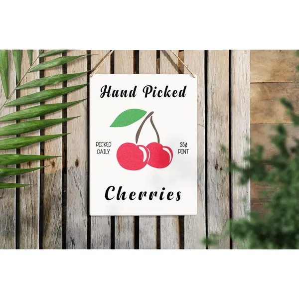 Multicolor_Cherry_Wood_Sign_Hand_Picked_Cherries_Wooden_Signs_Rustic_Summer_Hanging_Plaque_Home_Wall_Art_8"_X_10"_Sign_Wall_Decor_|_For_Home_Kitchen
