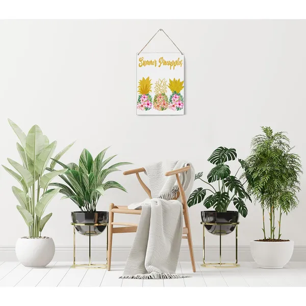 Multicolor_Summer_Pineapple_Wood_Sign_Floral_Pineapple_Wooden_Signs_Rustic_Summer_Hanging_Plaque_Home_Wall_Art_8"_X_10"_Sign_Wall_Decor_|_For_Home_Kitchen