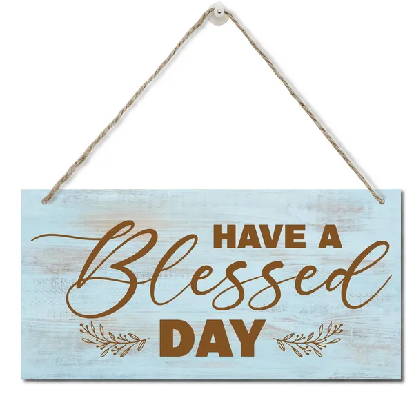 Multicolor_Inspirational_Art_Printed_Plaque_Sign,_Christian_Faith_Biblical_Verse_Wall_Sign,_Hanging_Wood_Sign_Home,_Office,_Church_Decor,_Have_A_Blessed_Day_Sign_12"_X_6"