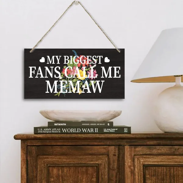 Multicolor_My_Biggest_Fans_Call_Me_Memaw_Sign,_Printed_Wood_Plaque_Sign,_Hanging_Wood_Sign_Home_Decor,_Home_Decor_Wall_Art_Sign,_Decorative_Wall_Art,_Home_Accent,_Memaw_Decor,_Gift_|_For_Grandmother_12"_X_6"