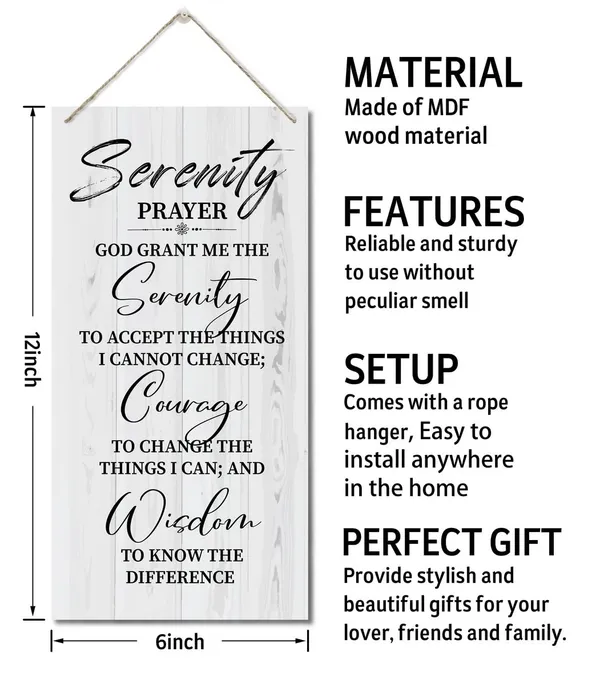 Multicolor_Serenity_Prayer_Sign,_Printed_Wood_Plaque_Sign_Wall_Hanging,_Christian_Decor_Wood_Sign_Gift,_God_Grant_Me_The_Serenity_Wall_Decor_Framed,_Farmhouse_Live_Room_Bedroom_Decor_Wall_Art_Sign_12"_X_6"