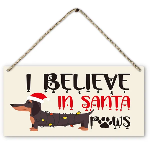 Multicolor_299-Mpdog-Jw_I_Believe_In_Santa_Sign,_Christmas_Xmas_Dachshund_Wiener_Dog_Paw_Printed_Wood_Plaque_Sign_Wall_Hanging,_Christmas_Dog_Owner_Gift_Hanging_Wall_Signs_|_For_Farmhouse_Dog_House_Decor_12_X_6_Inches